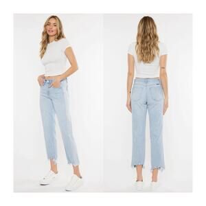 KANCAN Erin High Rise Slim Straight Light Wash Jeans Size 5/26